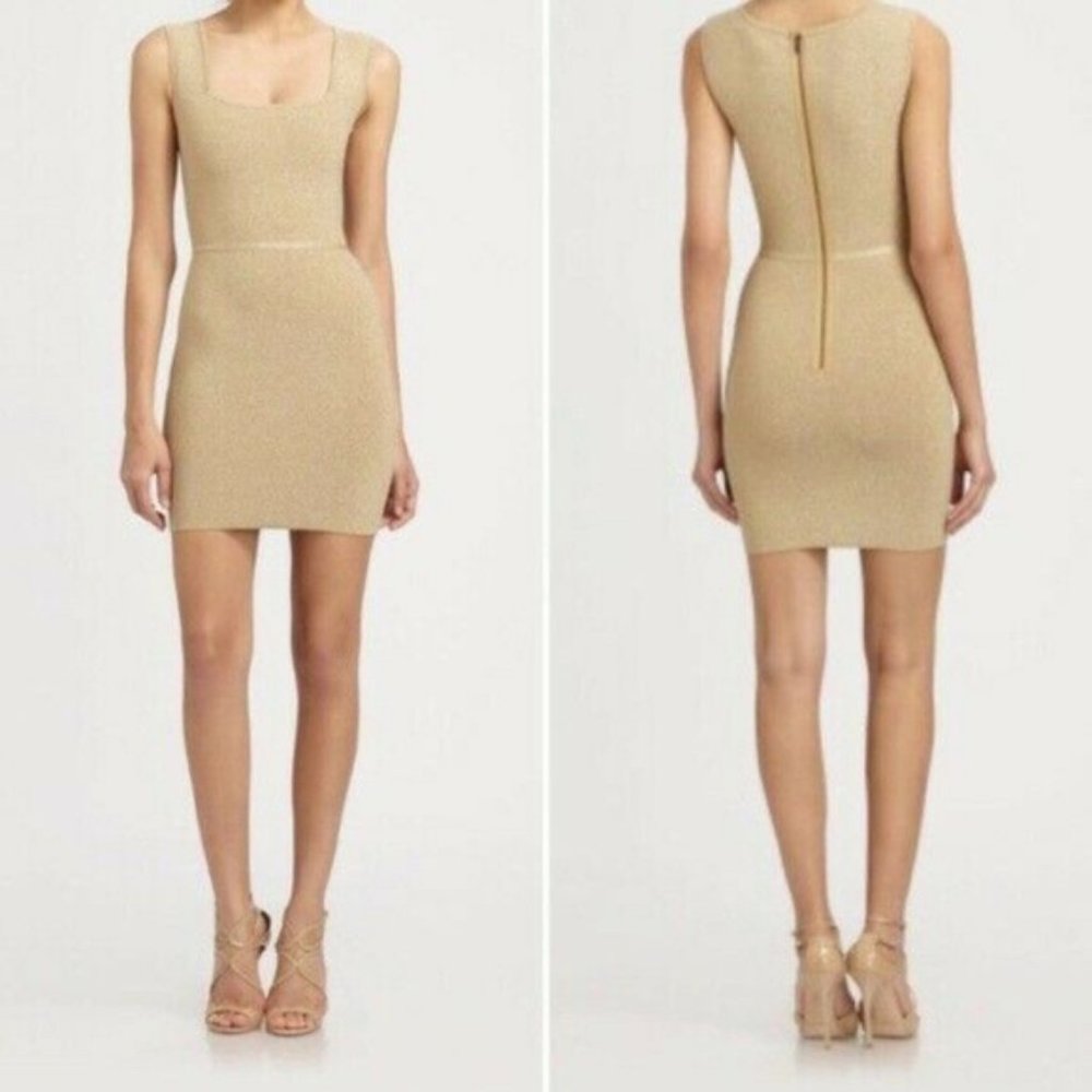 BCBG Max Azria Bandage Dress - "Pepper" - Gold